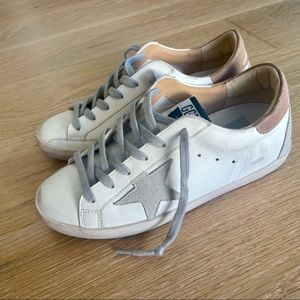 Golden Goose superstar 38 8 brown heel grey suede star excellent condition